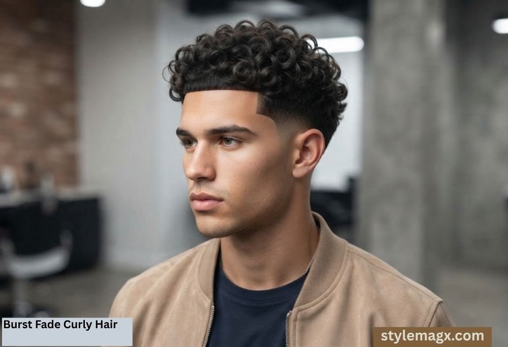 Burst Fade Curly Hair
