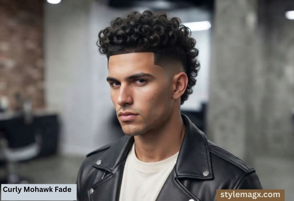 Curly Mohawk Fade