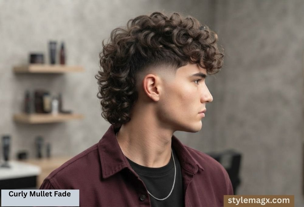 Curly Mullet Fade