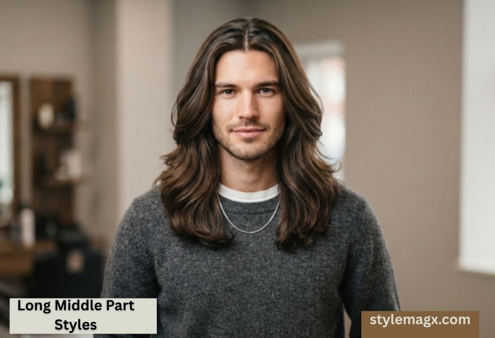 30 Best Middle Part Hairstyles For Men In 2026 16 Long Middle Part Styles