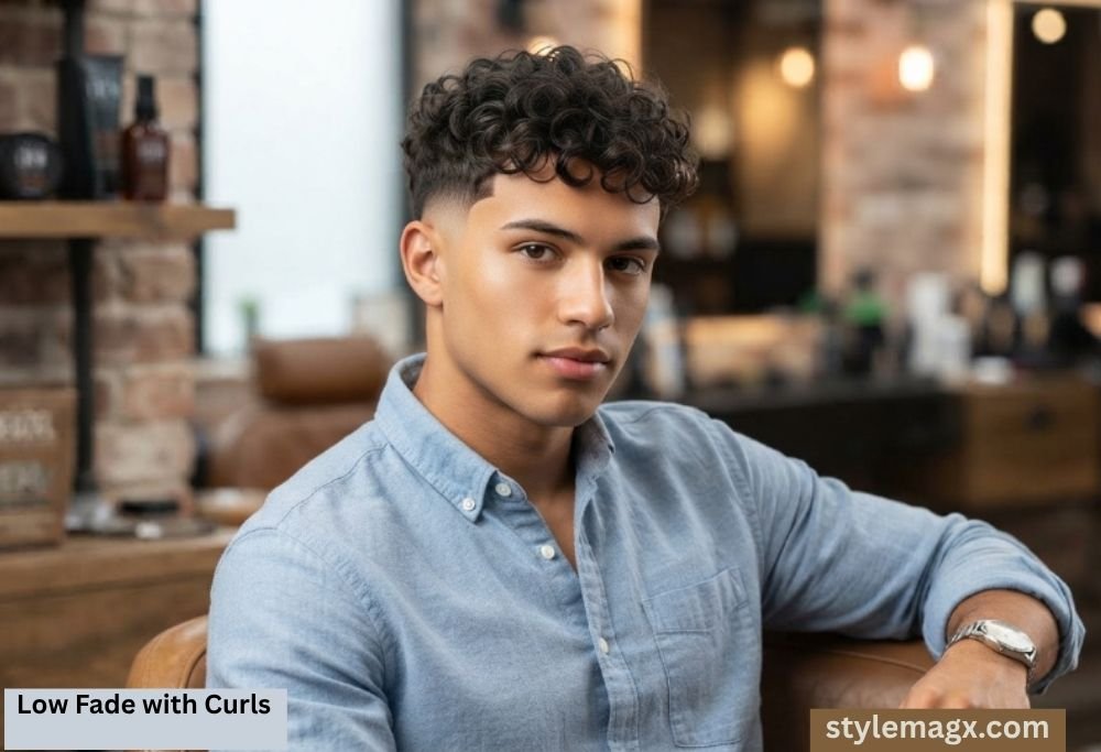 Low Fade with Curls