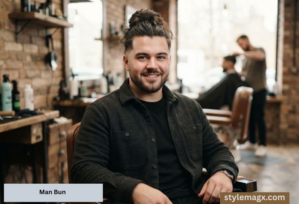 35+ Best Round Face Shape Haircuts for Men: Top Picks for 2026 25 Man Bun