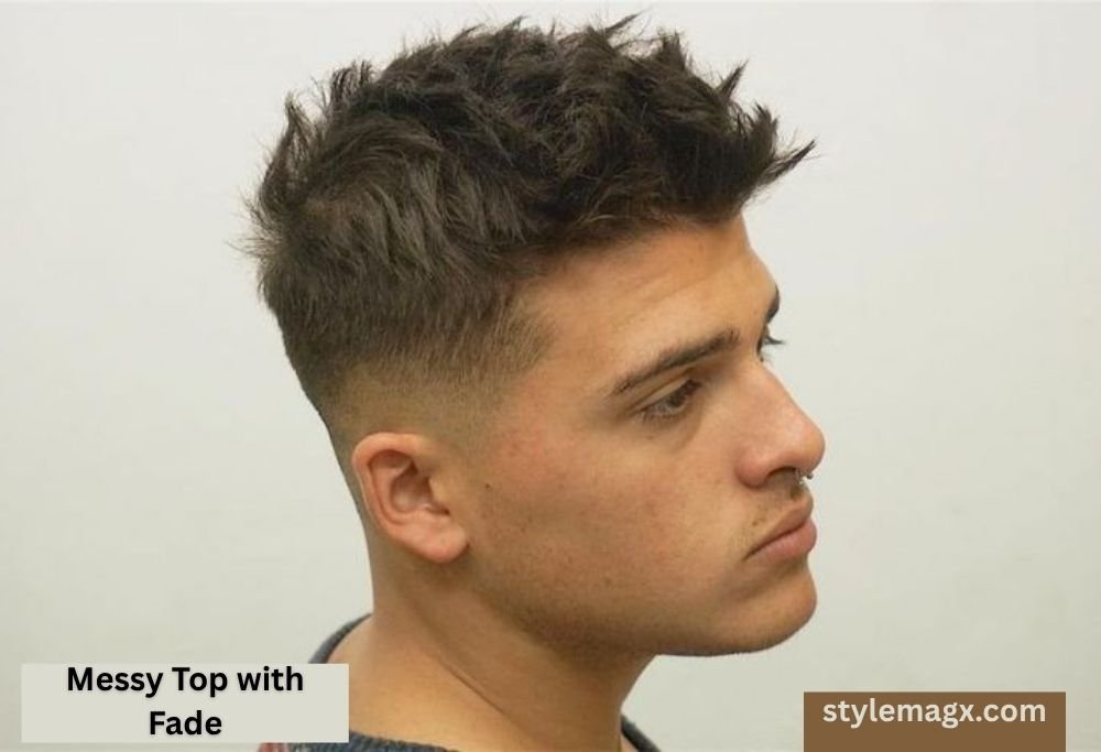 27+ Best Thick Straight Hair Haircuts for Men to Try in 2026 26 Messy Top with Fade
