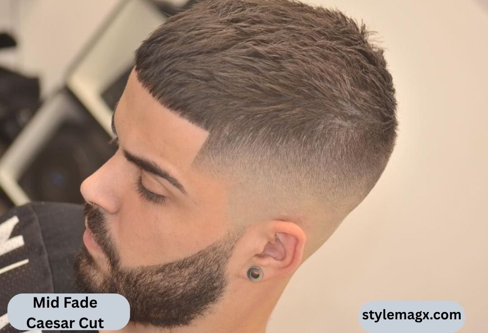 Caesar Haircut For Men: 25 Best Styles & How to Get One 2026 9 Mid Fade Caesar Cut