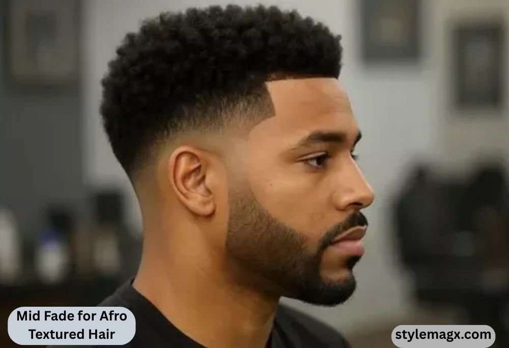 Mid Fade for Afro Textured Hair
