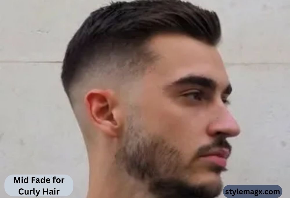 Mid Fade for Curly Hair
