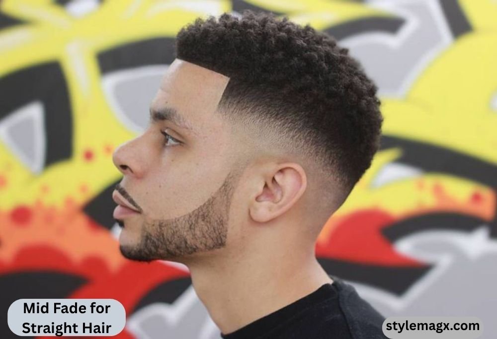 Mid Fade for Straight Hair