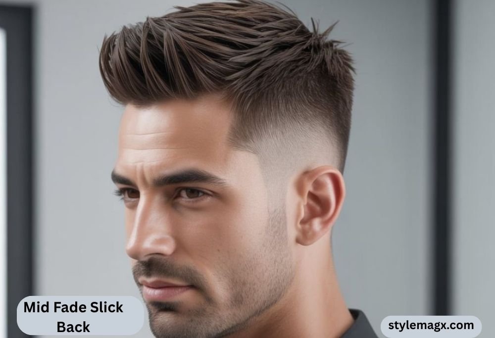 Mid Fade Slick Back