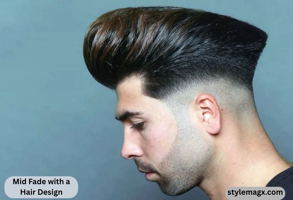 Mid Fade with a Hair Design