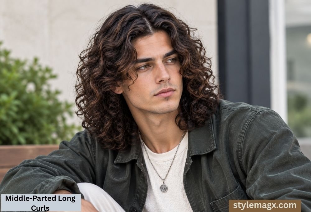 Middle-Parted Long Curls