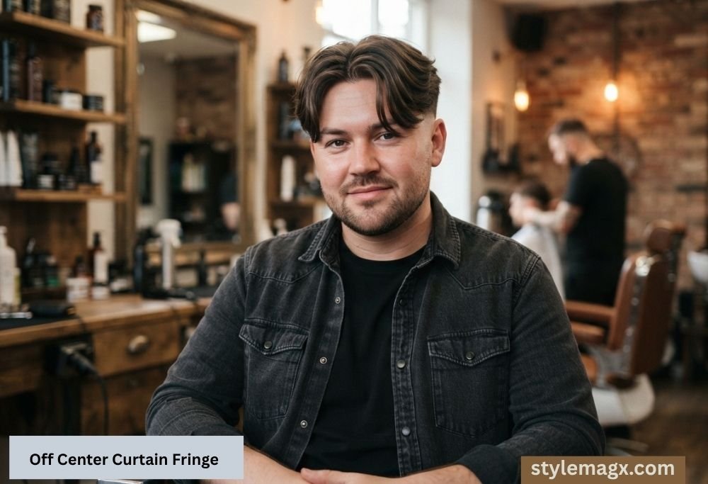 35+ Best Round Face Shape Haircuts for Men: Top Picks for 2026 18 Off Center Curtain Fringe