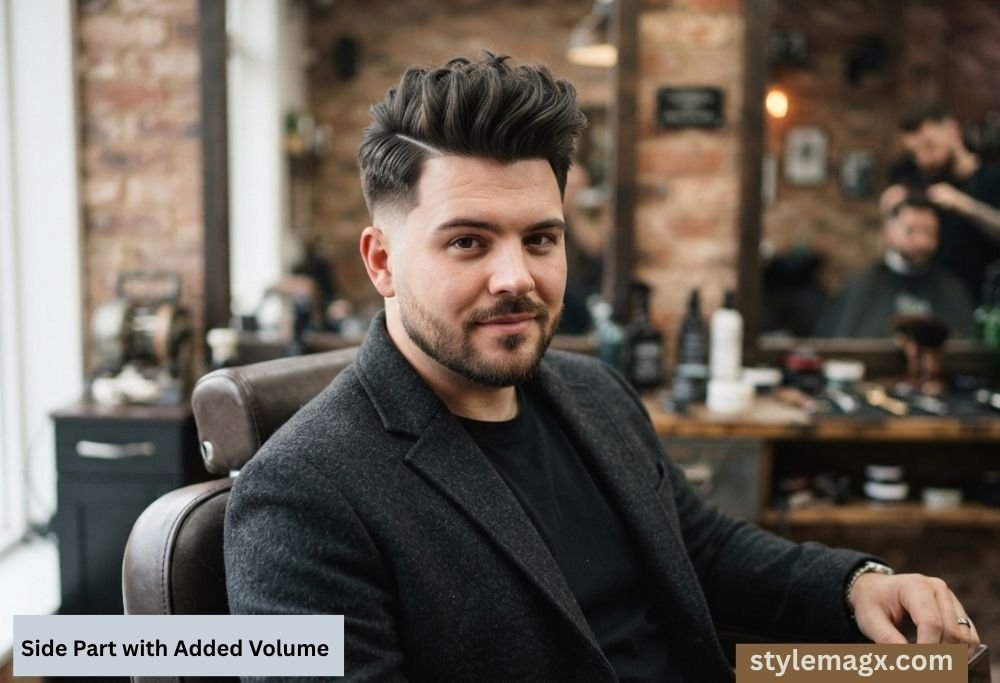 35+ Best Round Face Shape Haircuts for Men: Top Picks for 2026 17 Side Part with Added Volume
