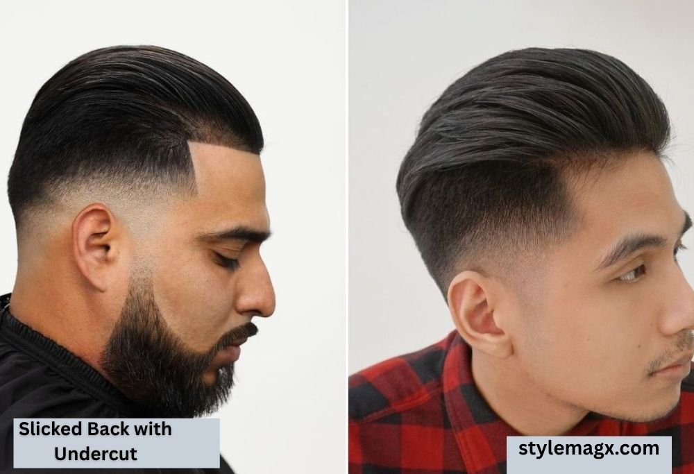 Best Haircuts for Men with Thin Straight Hair 2026 Guide 14 Slicked Back with Undercut