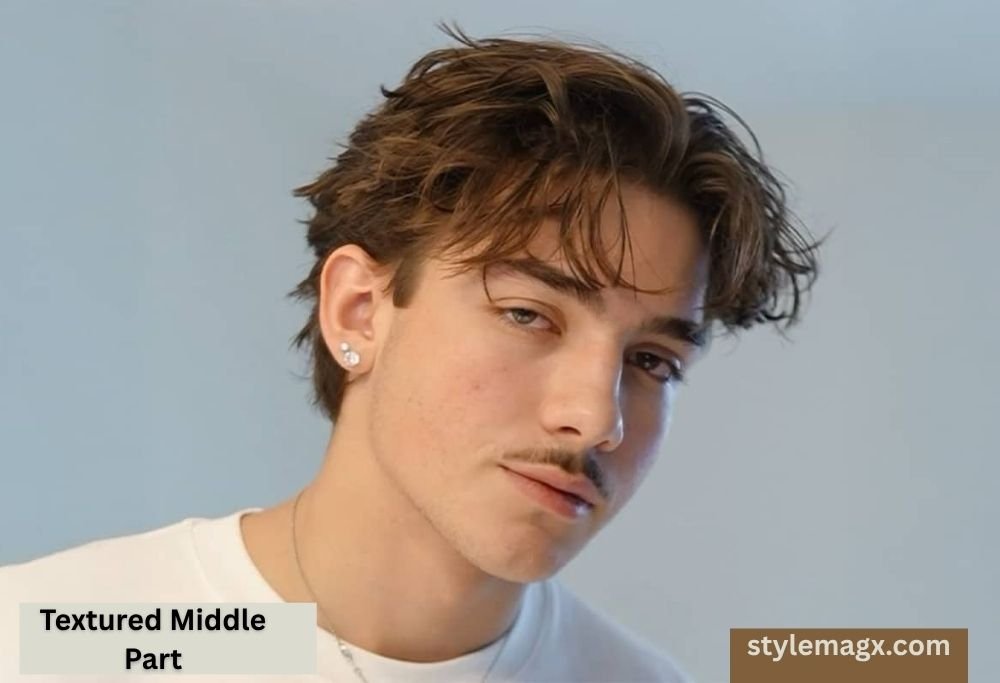 30 Best Middle Part Hairstyles For Men In 2026 10 Textured Middle Part