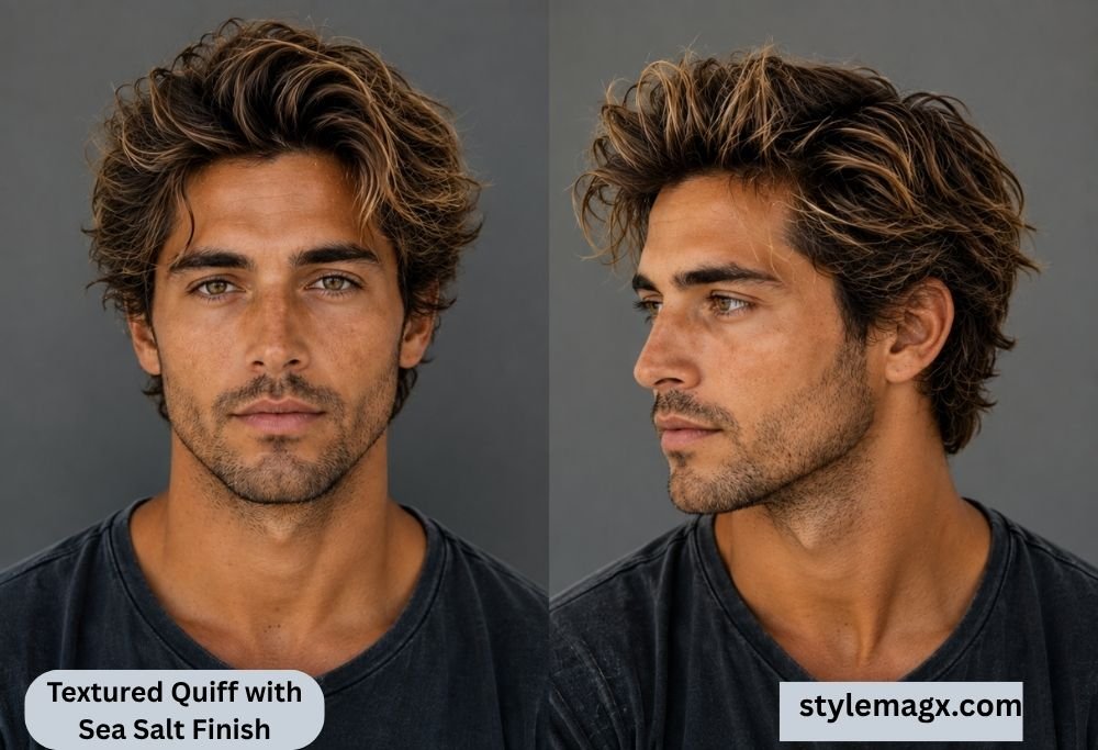 Textured Quiff with Sea Salt Finish