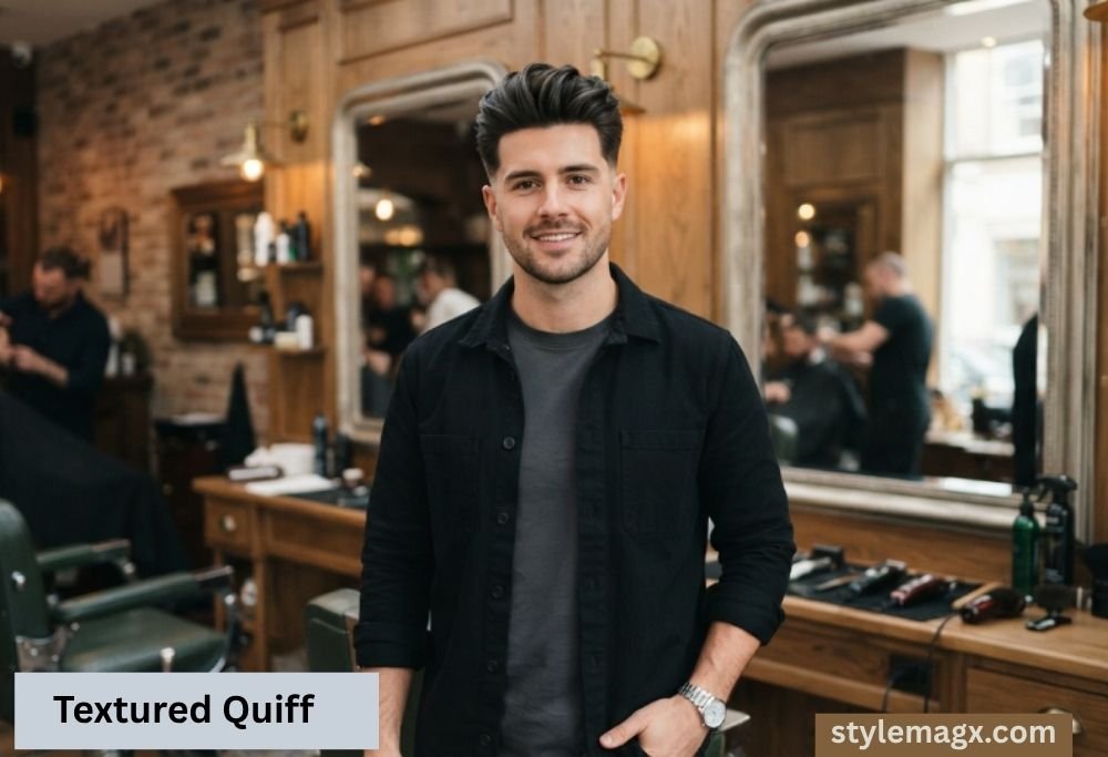 40+ Fantastic Square Face Shape Haircuts for Men: Ultimate Guide 2026 17 Textured Quiff