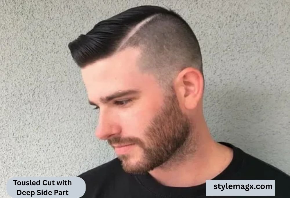 Tousled Cut with Deep Side Part