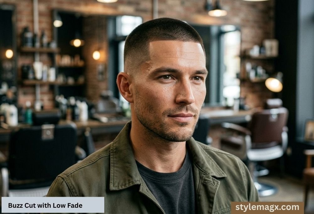Buzz Cut with Low Fade