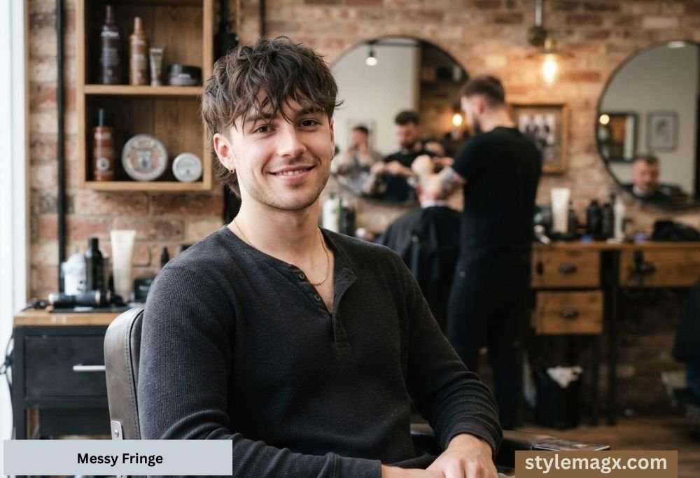 15 Best Triangle Face Shape Hairstyles for Men That Balance Your Jaw 9 Messy Fringe