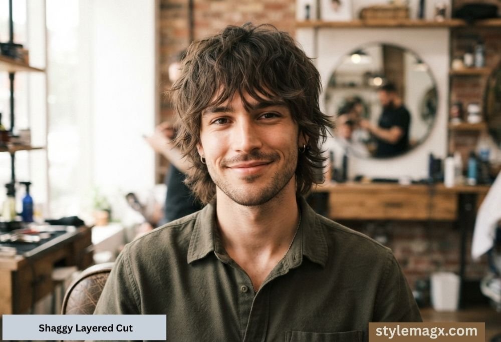 15 Best Triangle Face Shape Hairstyles for Men That Balance Your Jaw 18 Shaggy Layered Cut